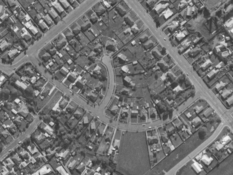 4 Gleig Place from the air, 1970-1974