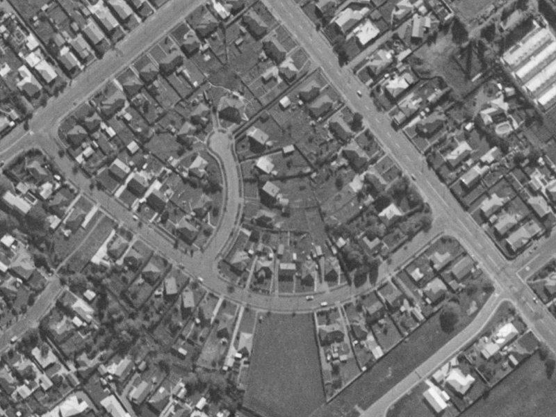 4C Gleig Place from the air, 1970-1974