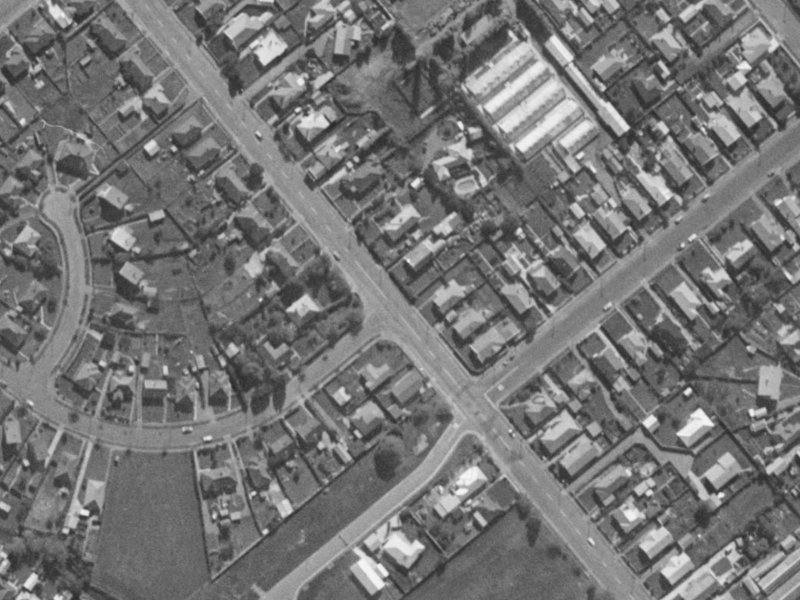 198 Lyttelton Street from the air, 1970-1974