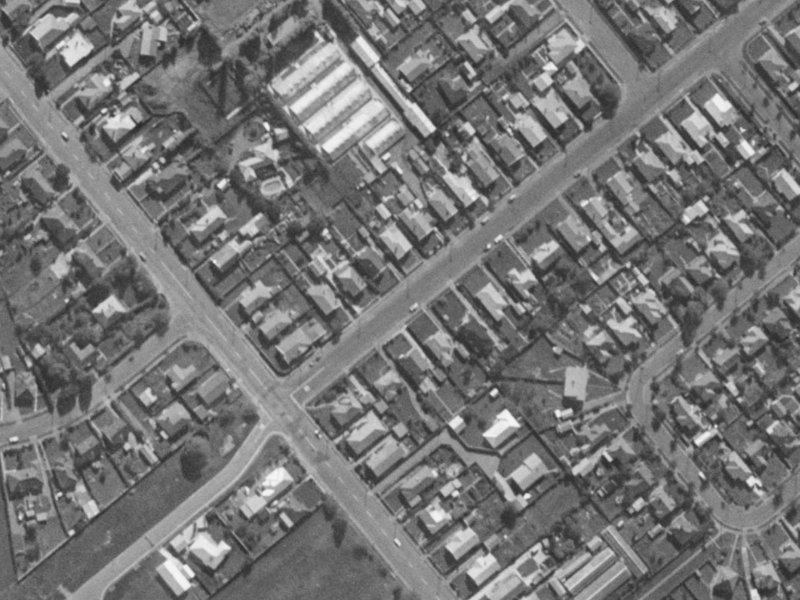 14 Wychbury Street from the air, 1970-1974