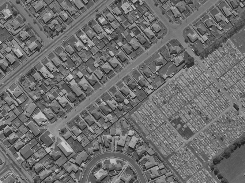 22 Roker Street from the air, 1970-1974