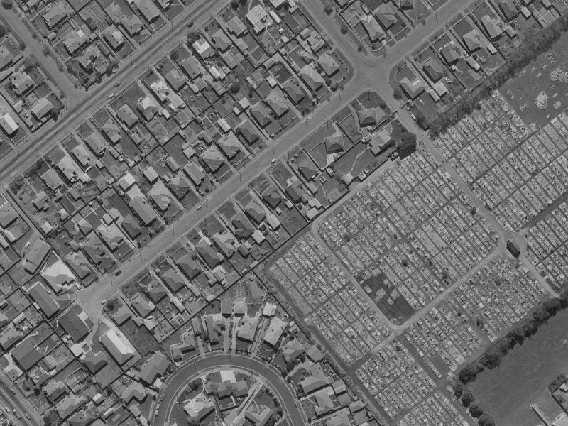 24A Roker Street from the air, 1970-1974