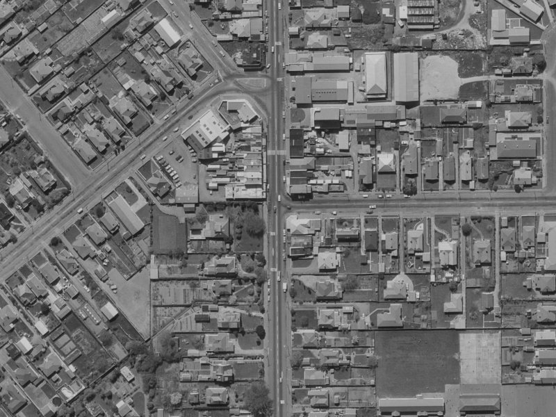 133 Colombo Street from the air, 1970-1974