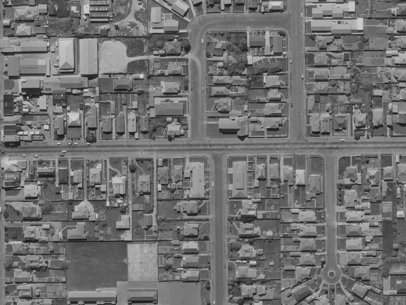 10 Tennyson Street from the air, 1970-1974