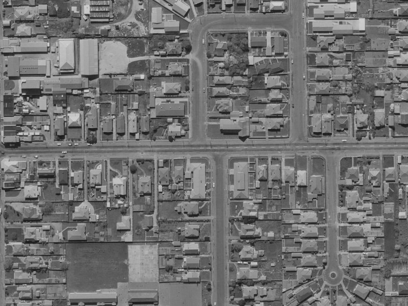 18 Tennyson Street from the air, 1970-1974
