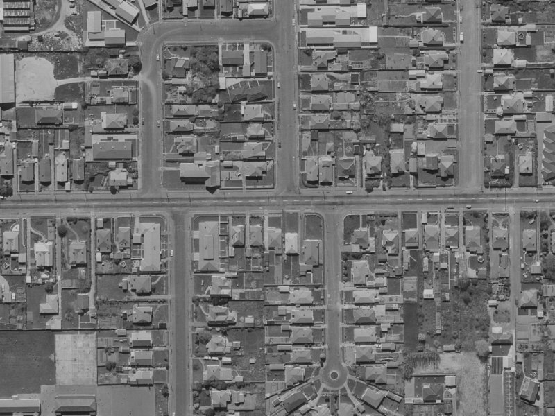 52 Tennyson Street from the air, 1970-1974