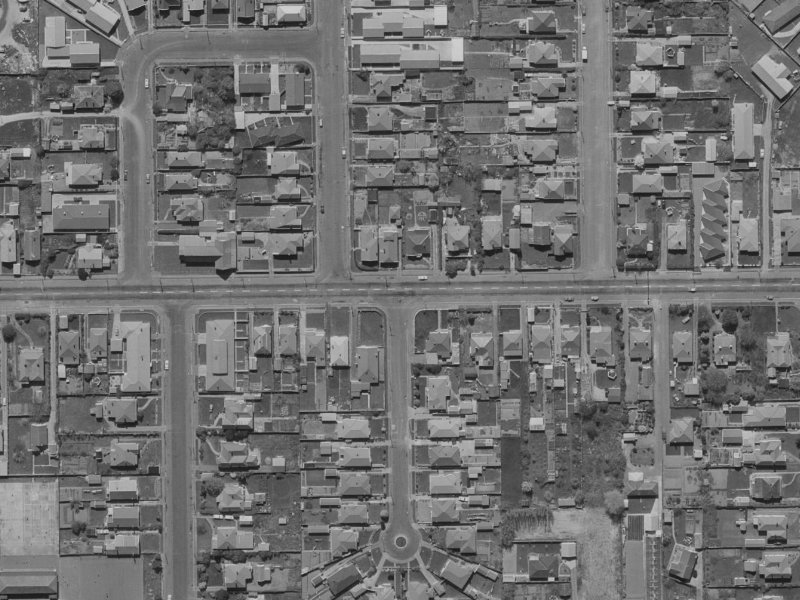 60 Tennyson Street from the air, 1970-1974