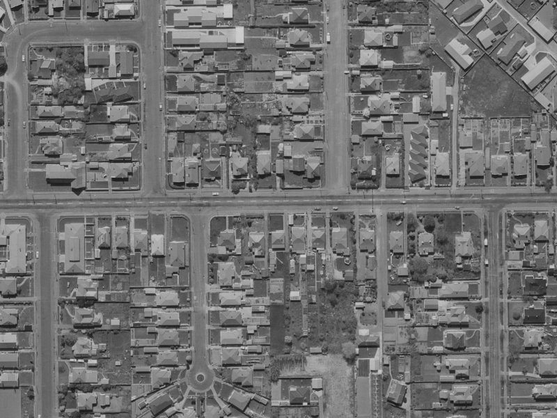 72 Tennyson Street from the air, 1970-1974