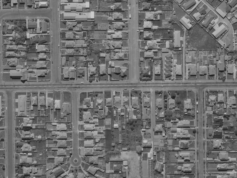 74-76 Tennyson Street from the air, 1970-1974