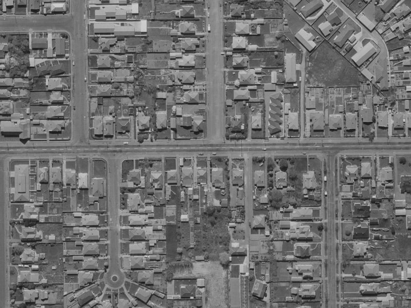 78A Tennyson Street from the air, 1970-1974