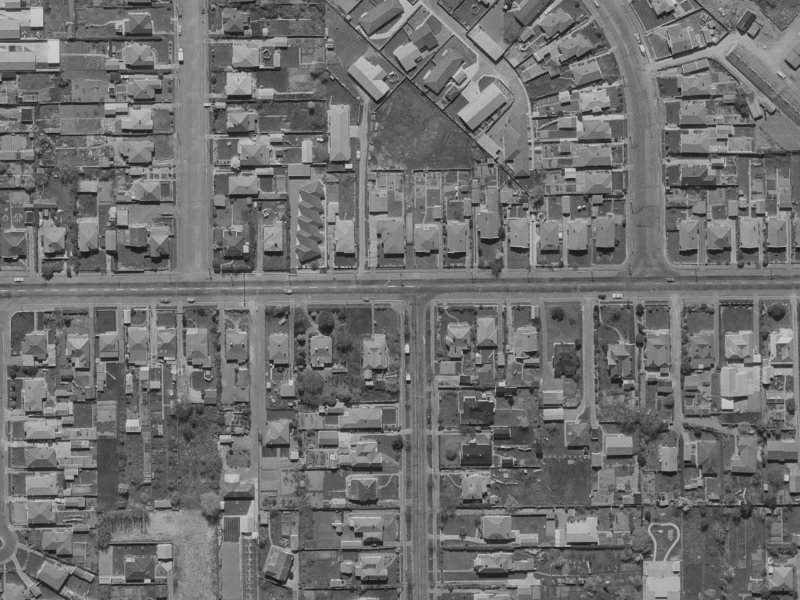 98-100 Tennyson Street from the air, 1970-1974
