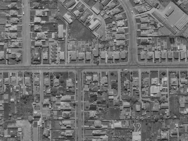 106 Tennyson Street from the air, 1970-1974