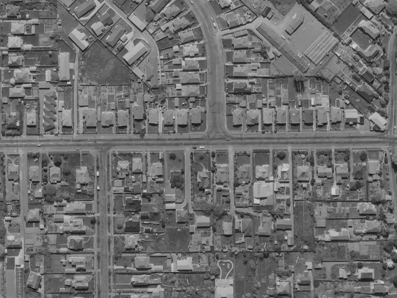 118 Tennyson Street from the air, 1970-1974