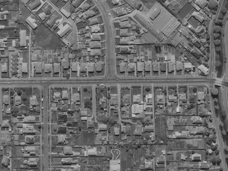 122A Tennyson Street from the air, 1970-1974