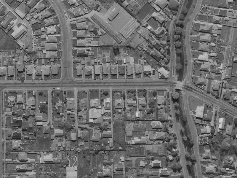 138 Tennyson Street from the air, 1970-1974