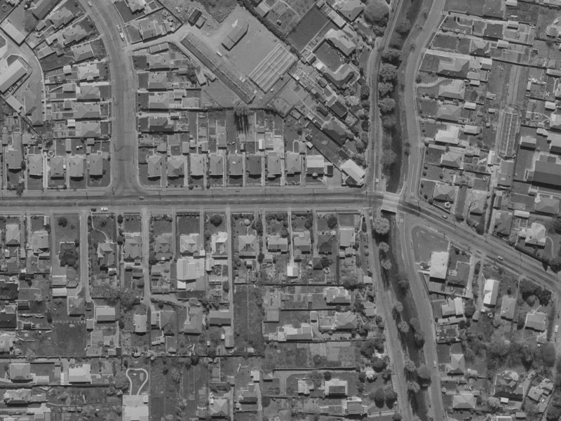 142 Tennyson Street from the air, 1970-1974