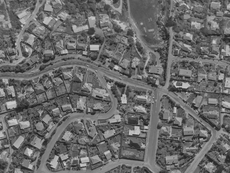 50 St Andrews Hill Road from the air, 1970-1974