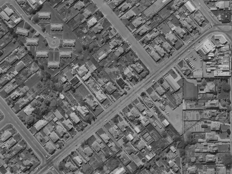 130 Somerfield Street from the air, 1970-1974