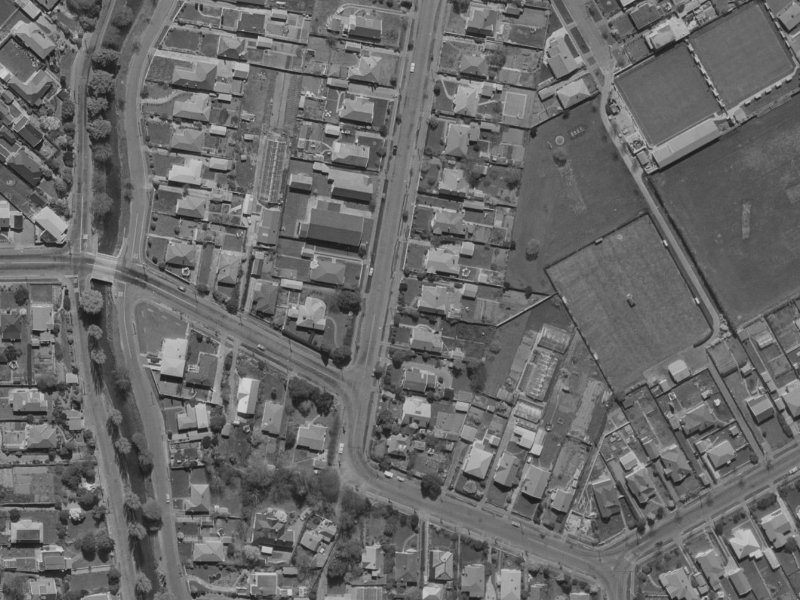 42 Saint Martins Road from the air, 1970-1974