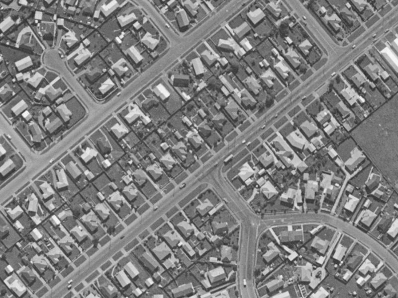 130 Halswell Road from the air, 1970-1974