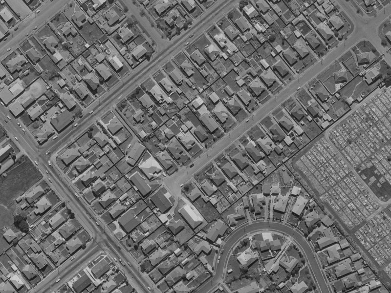 9 Roker Street from the air, 1970-1974