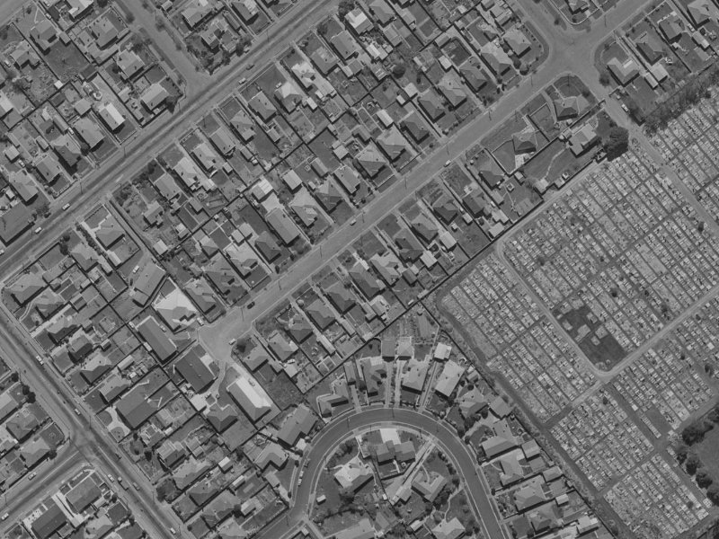 16 Roker Street from the air, 1970-1974