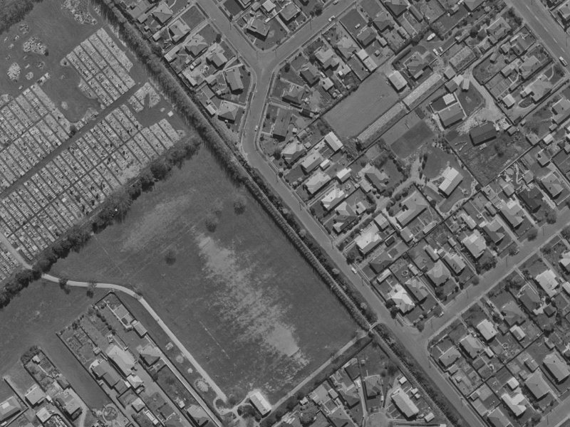 46 Woodard Terrace from the air, 1970-1974