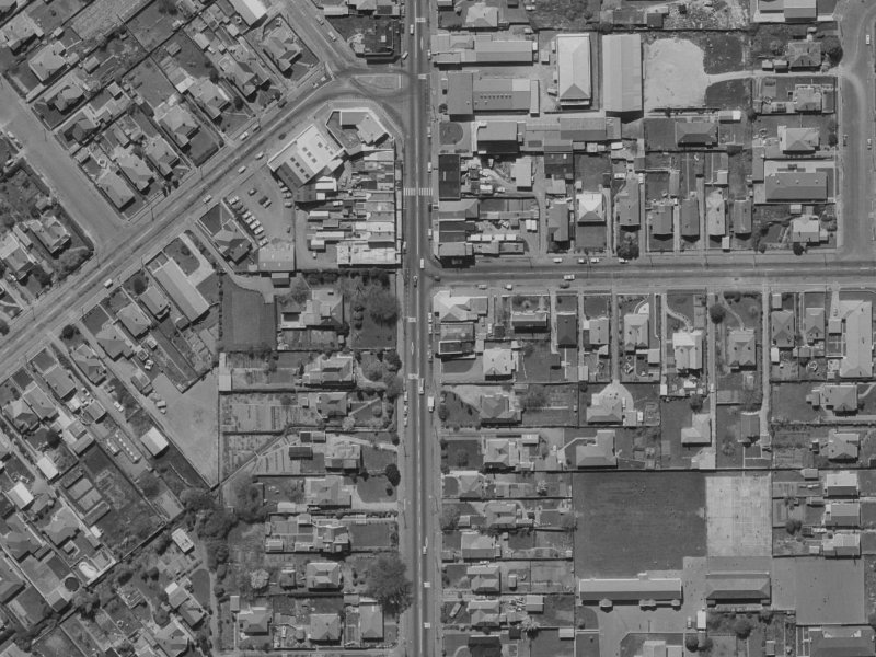 126 Colombo Street from the air, 1970-1974