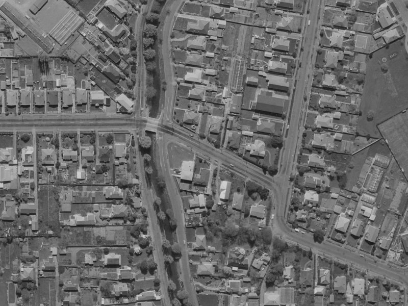 2 Burnbrae Street from the air, 1970-1974