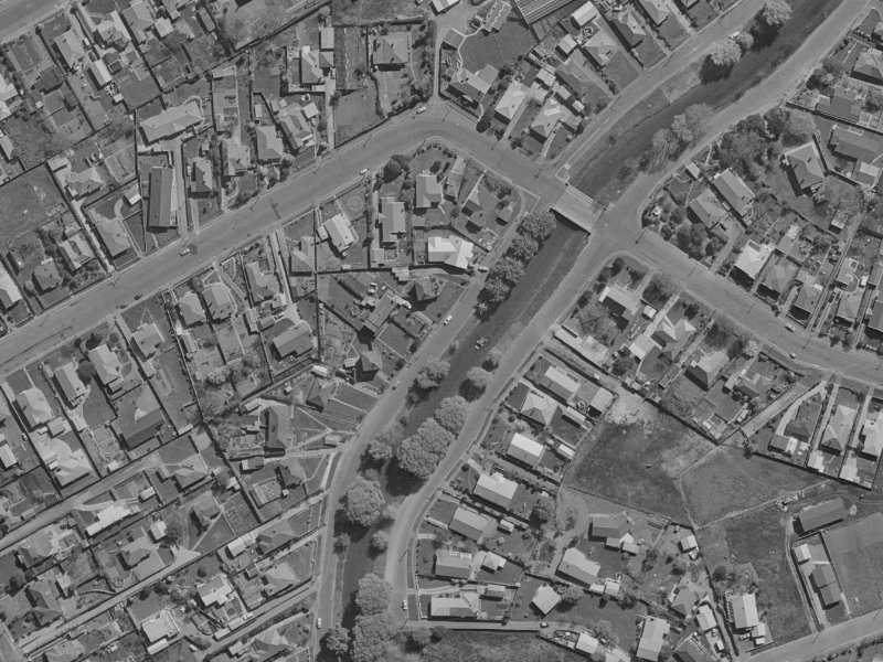 252 Riverlaw Terrace from the air, 1970-1974