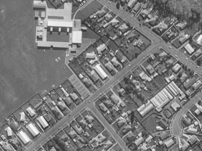 10 Mathers Road from the air, 1970-1974