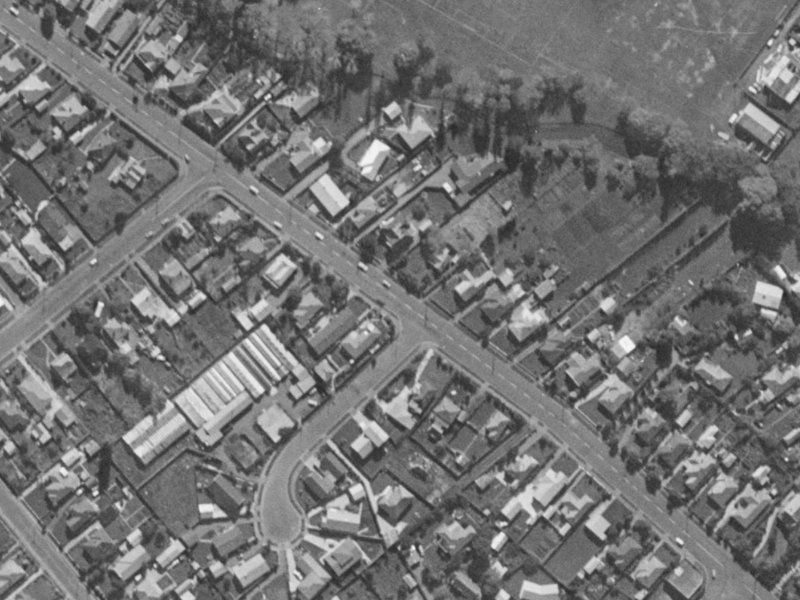 77 Hoon Hay Road from the air, 1970-1974
