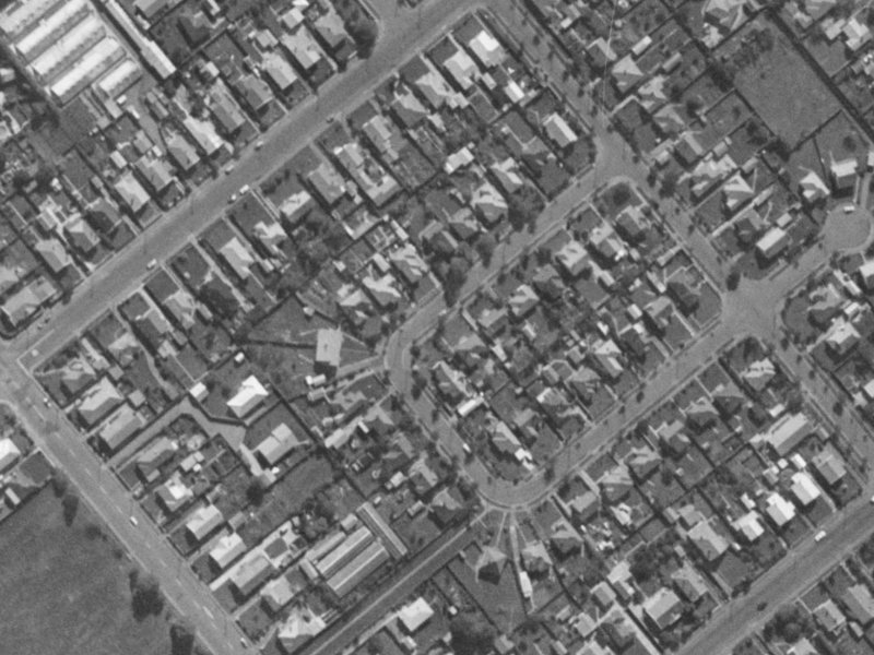26 Winsor Crescent from the air, 1970-1974