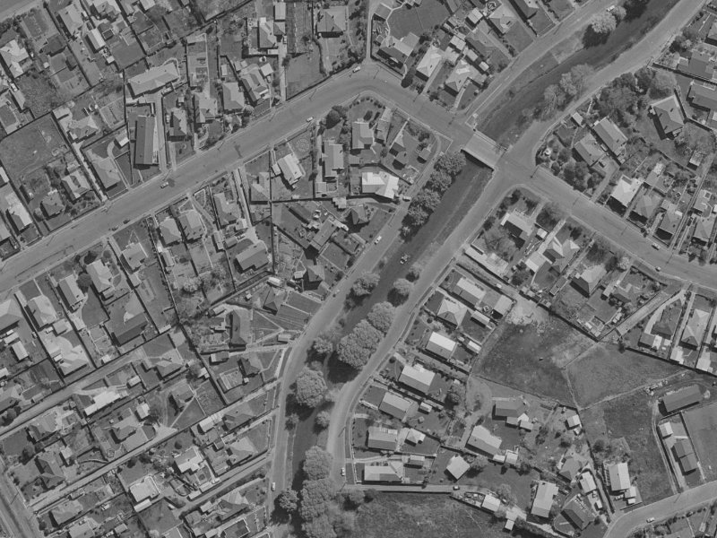 253 Riverlaw Terrace from the air, 1970-1974