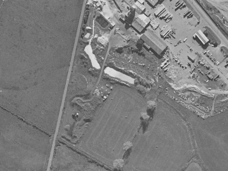 62 Columbia Avenue from the air, 1970-1974