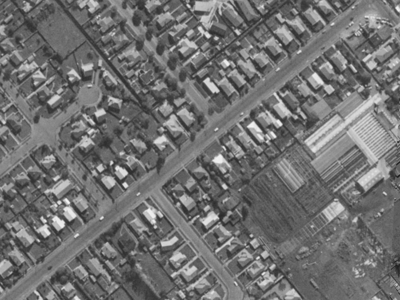 62 Stourbridge Street from the air, 1970-1974