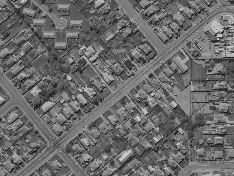 117 Somerfield Street from the air, 1970-1974