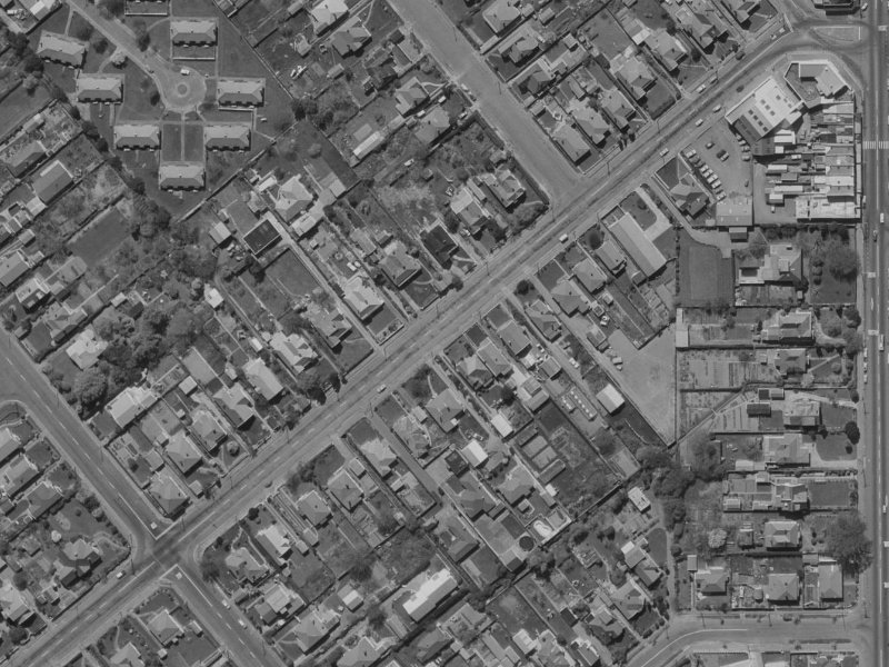 129B Colombo Street from the air, 1970-1974