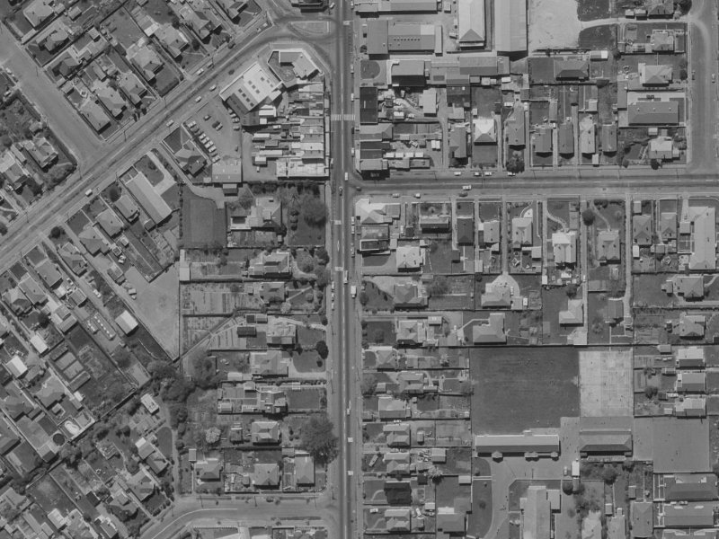 124 Colombo Street from the air, 1970-1974