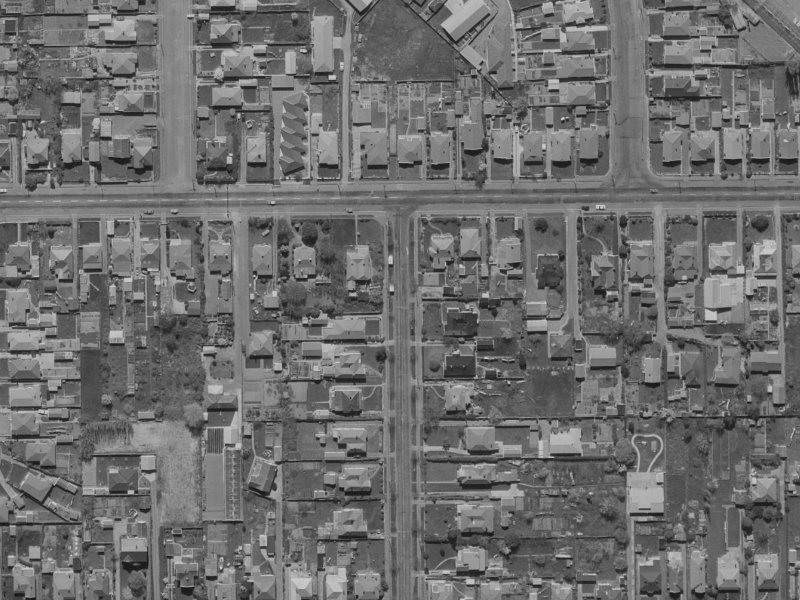 81 Norwood Street from the air, 1970-1974