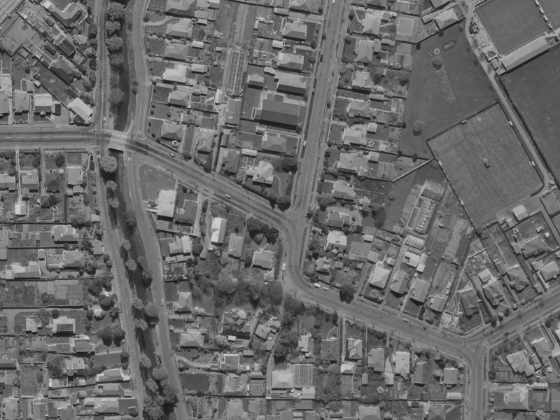 9 Burnbrae Street from the air, 1970-1974