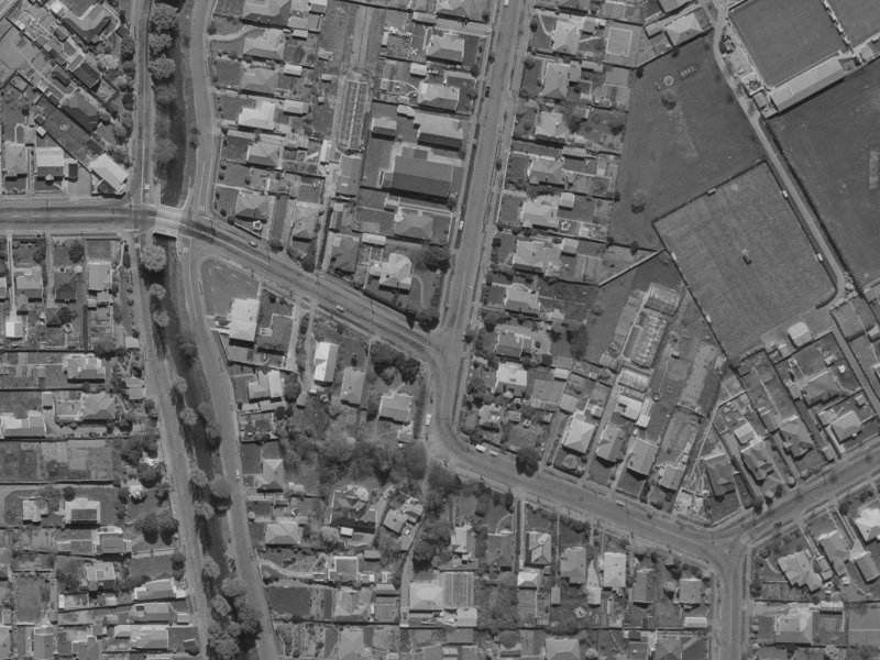 38 Saint Martins Road from the air, 1970-1974