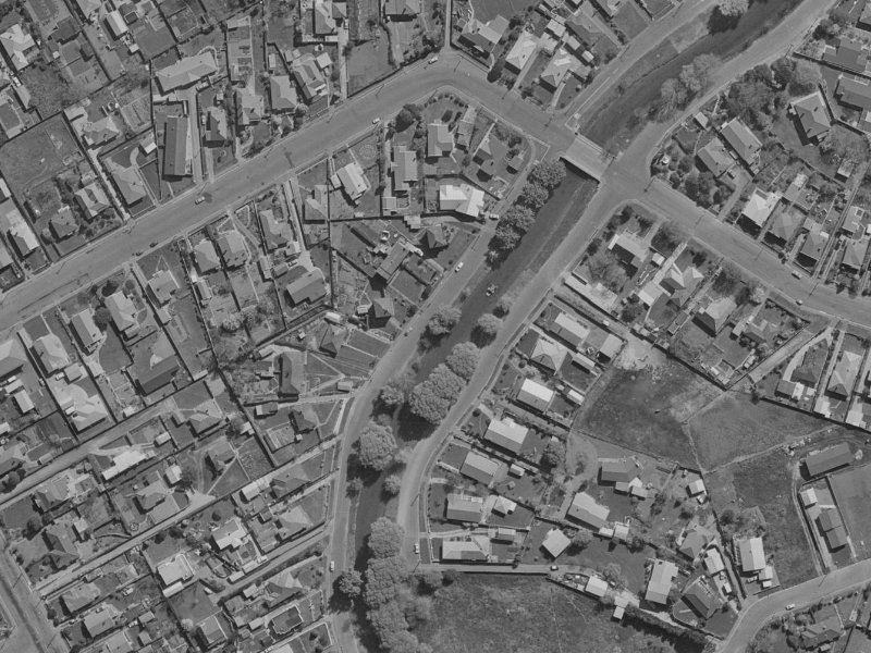 254 Riverlaw Terrace from the air, 1970-1974