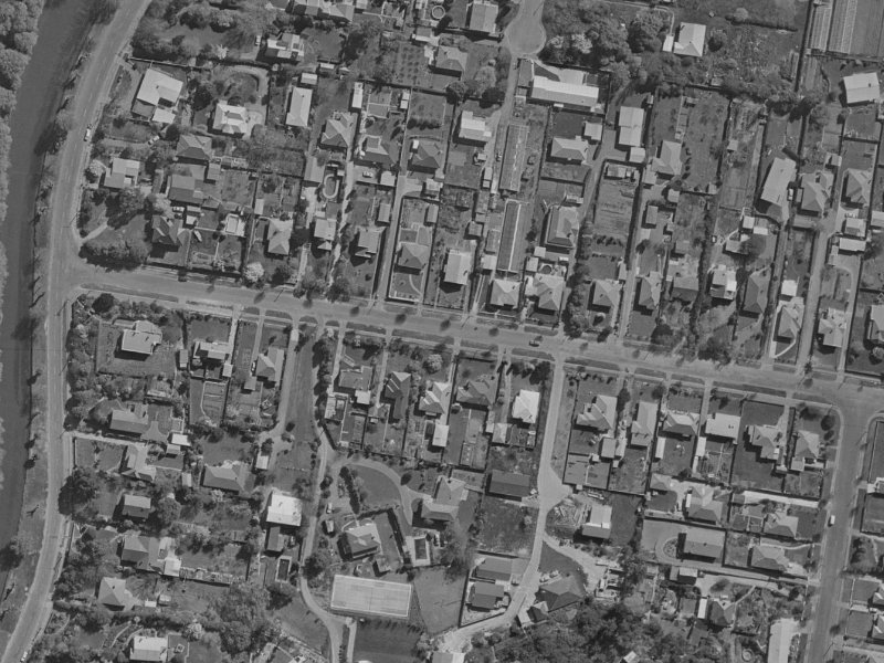 18 Grange Street from the air, 1970-1974