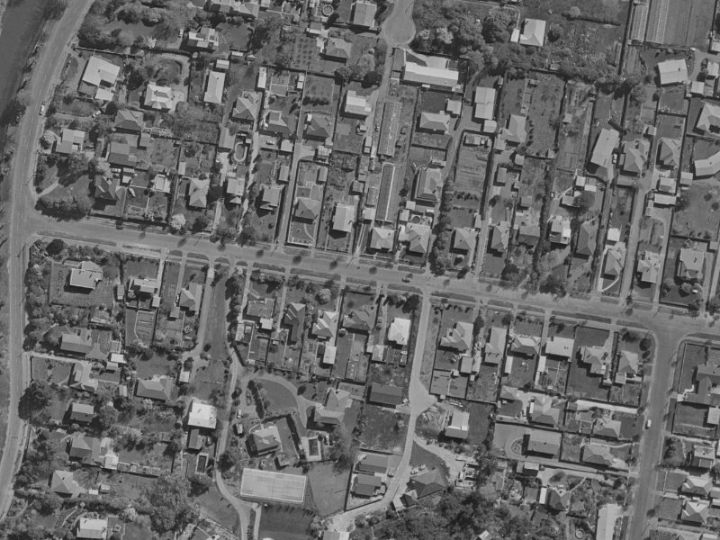 21-41 Grange Street from the air, 1970-1974