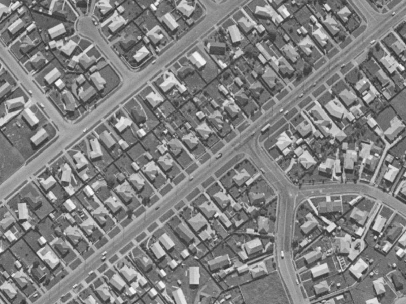 134 Halswell Road from the air, 1970-1974