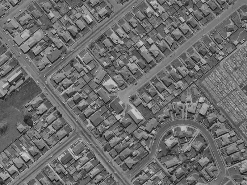 1A Roker Street from the air, 1970-1974