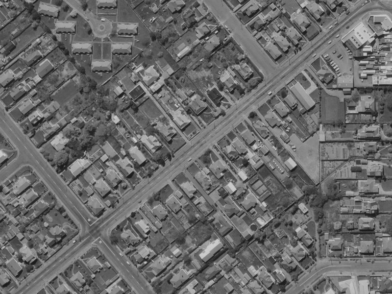 115 Somerfield Street from the air, 1970-1974
