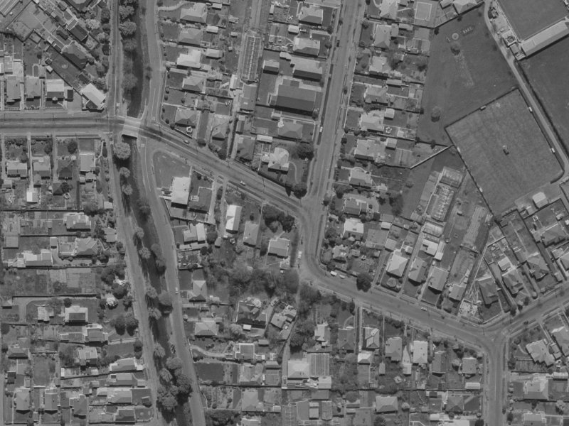 6 Burnbrae Street from the air, 1970-1974