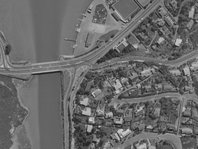 Ferrymead Terrace from the air, 1970-1974